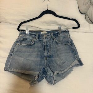 Citizens Of Humanity Annabelle Long Light Blue Jean Shorts - 25